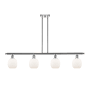 Innovations Lighting Belfast 4 Light 48" Wide Linear Chandelier Polished Chrome / Matte White