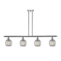 Innovations Lighting Belfast 4 Light 48" Wide Linear Chandelier Polished Chrome / Clear Seedy
