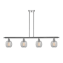 Innovations Lighting Belfast 4 Light 48" Wide Linear Chandelier Polished Chrome / Clear Crackle