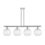 Innovations Lighting Athens 4 Light 48" Wide Linear Pendant Polished Chrome / Clear Water Glass
