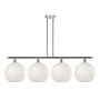 Innovations Lighting White Mouchette 4 Light 51" Wide Pendant Polished Chrome / White Mouchette