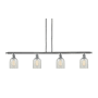 Innovations Lighting Caledonia 4 Light 48" Wide Linear Chandelier Polished Chrome / Mouchette