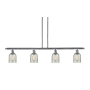 Innovations Lighting Caledonia 4 Light 48" Wide Linear Chandelier Polished Chrome / Mica