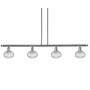 Innovations Lighting Ithaca 4 Light 48" Wide Linear Pendant with Shades Polished Chrome / Clear Ithaca