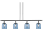 Innovations Lighting Bella 4 Light 48" Wide Linear Pendant Polished Chrome / Princess Blue