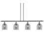 Innovations Lighting Bella 4 Light 48" Wide Linear Pendant Polished Chrome / Light Smoke