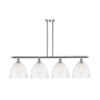 Innovations Lighting Bristol 4 Light 50" Wide Linear Pendant Polished Chrome / Seedy