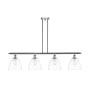 Innovations Lighting Bristol Glass 4 Light 48" Wide Linear Pendant Polished Chrome / Clear