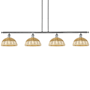 Innovations Lighting Bristol Natural II 4 Light 48" Wide Linear Pendant Polished Chrome / Natural