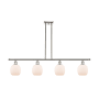Innovations Lighting Belfast 4 Light 48" Wide Linear Chandelier Polished Nickel / Matte White