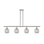 Innovations Lighting Belfast 4 Light 48" Wide Linear Chandelier Polished Nickel / Seedy