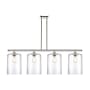 Innovations Lighting Cobbleskill 4 Light 48" Wide Linear Pendant Polished Nickel / Clear