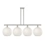 Innovations Lighting White Mouchette 4 Light 51" Wide Pendant Polished Nickel / White Mouchette