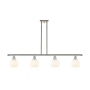 Innovations Lighting White Venetian 4 Light 48" Wide Pendant Polished Nickel / White Venetian