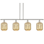 Innovations Lighting Preston 4 Light 48" Wide Linear Pendant Polished Nickel / Mercury