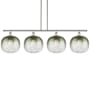 Innovations Lighting Brookhaven Sphere 4 Light 49" Wide Linear Pendant Polished Nickel / Slate