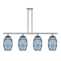 Innovations Lighting Vaz 4 Light 48" Wide Linear Pendant Polished Nickel / Blue