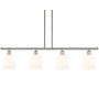 Innovations Lighting Bella 4 Light 48" Wide Linear Pendant Polished Nickel / Gloss White