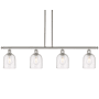 Innovations Lighting Bella 4 Light 48" Wide Linear Pendant Polished Nickel / Seedy