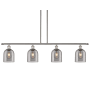 Innovations Lighting Bella 4 Light 48" Wide Linear Pendant Polished Nickel / Light Smoke