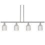Innovations Lighting Bridal Veil 4 Light 48" Wide Linear Pendant Polished Nickel / Clear