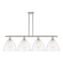 Innovations Lighting Bristol 4 Light 50" Wide Linear Pendant Polished Nickel / Clear