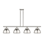 Innovations Lighting Adirondack 4 Light 48" Wide Linear Pendant Polished Nickel