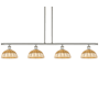 Innovations Lighting Bristol Natural II 4 Light 48" Wide Linear Pendant Polished Nickel / Natural
