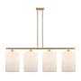 Innovations Lighting Cobbleskill 4 Light 48" Wide Linear Pendant Satin Gold / Matte White