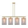 Innovations Lighting Cobbleskill 4 Light 48" Wide Linear Pendant Satin Gold / Mercury
