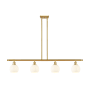 Innovations Lighting White Venetian 4 Light 48" Wide Pendant Satin Gold / White Venetian