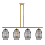 Innovations Lighting Vaz 4 Light 48" Wide Linear Pendant Satin Gold / Smoked