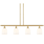Innovations Lighting Bella 4 Light 48" Wide Linear Pendant Satin Gold / Gloss White