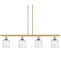 Innovations Lighting Bella 4 Light 48" Wide Linear Pendant Satin Gold / Seedy