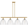 Innovations Lighting Bristol Glass 4 Light 51" Wide Linear Pendant Satin Gold / Seedy