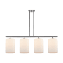 Innovations Lighting Cobbleskill 4 Light 48" Wide Linear Pendant Brushed Satin Nickel / Matte White