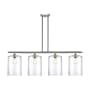 Innovations Lighting Cobbleskill 4 Light 48" Wide Linear Pendant Brushed Satin Nickel / Clear