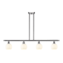 Innovations Lighting White Venetian 4 Light 48" Wide Pendant Brushed Satin Nickel / White Venetian