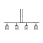 Innovations Lighting Caledonia 4 Light 48" Wide Linear Chandelier Brushed Satin Nickel / Charcoal