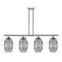Innovations Lighting Vaz 4 Light 48" Wide Linear Pendant Brushed Satin Nickel / Smoked