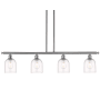 Innovations Lighting Bella 4 Light 48" Wide Linear Pendant Brushed Satin Nickel / Clear