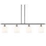 Innovations Lighting Bella 4 Light 48" Wide Linear Pendant Brushed Satin Nickel / Gloss White