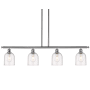 Innovations Lighting Bella 4 Light 48" Wide Linear Pendant Brushed Satin Nickel / Seedy