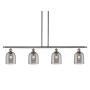 Innovations Lighting Bella 4 Light 48" Wide Linear Pendant Brushed Satin Nickel / Light Smoke