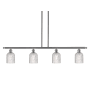 Innovations Lighting Bridal Veil 4 Light 48" Wide Linear Pendant Brushed Satin Nickel / Clear