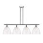Innovations Lighting Bristol 4 Light 50" Wide Linear Pendant Brushed Satin Nickel / Seedy