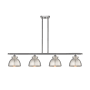 Innovations Lighting Adirondack 4 Light 48" Wide Linear Pendant Brushed Satin Nickel