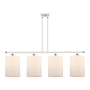 Innovations Lighting Cobbleskill 4 Light 48" Wide Linear Pendant White and Polished Chrome / Matte White