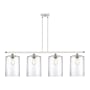 Innovations Lighting Cobbleskill 4 Light 48" Wide Linear Pendant White and Polished Chrome / Clear