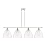 Innovations Lighting Bristol 4 Light 50" Wide Linear Pendant White and Polished Chrome / Clear